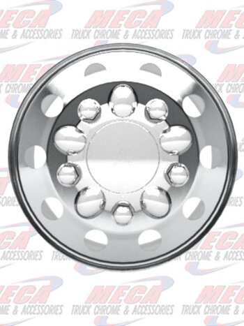 OMEGA FRONT WHEEL KIT AXLE COVER 10 LUG CHROME