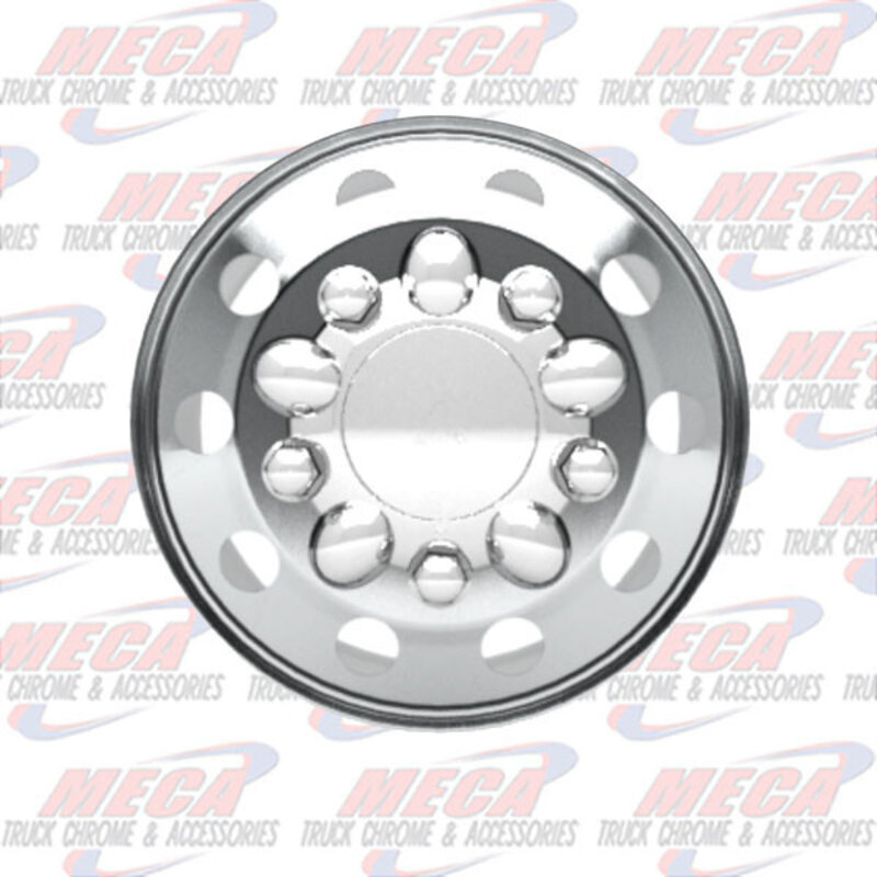 OMEGA FRONT WHEEL KIT AXLE COVER 10 LUG CHROME
