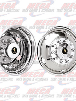 WHEEL COVER SIMULATOR 19.5 10 LUG SET OF 2 FRONT FORD & IHC & HINO
