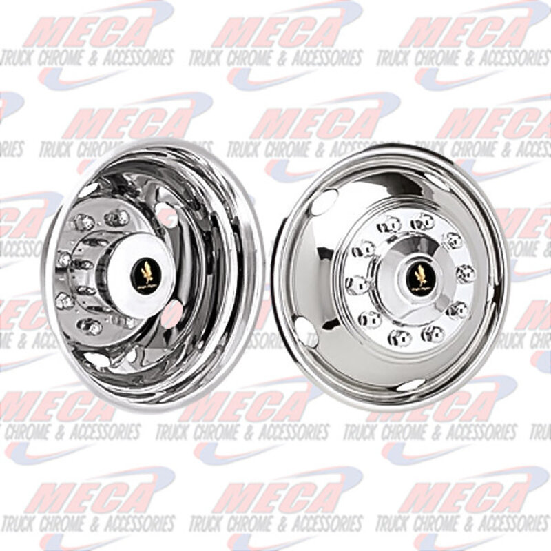 WHEEL COVER SIMULATOR 19.5 10 LUG SET OF 2 FRONT FORD & IHC & HINO