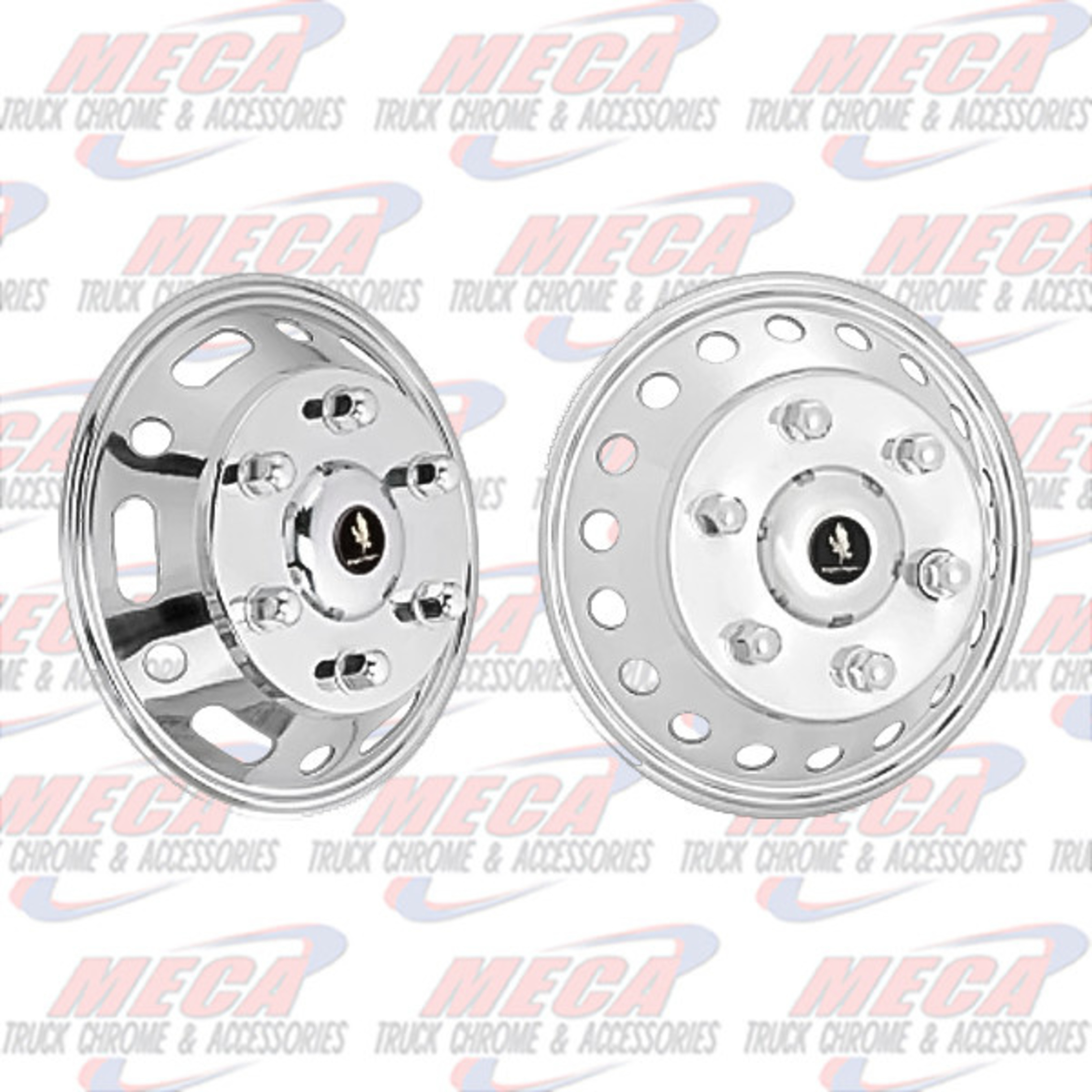 WHEEL COVER SET 16" SPRINTER W/ SINGLE REAR WHEEL Meca Truck Chrome