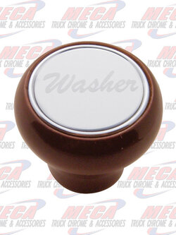 WASHER SMALL WOOD DASH KNOB W/ S/S PLAQUE