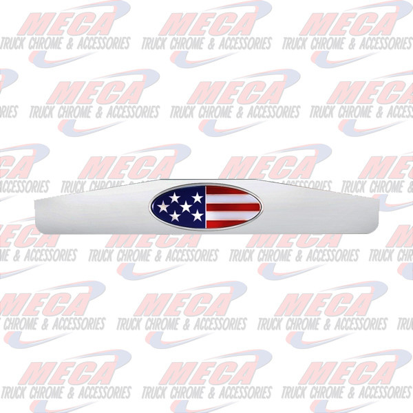 BOTTOM WEIGHT CHROME 4"X24" W/ OVAL EMBLEM USA