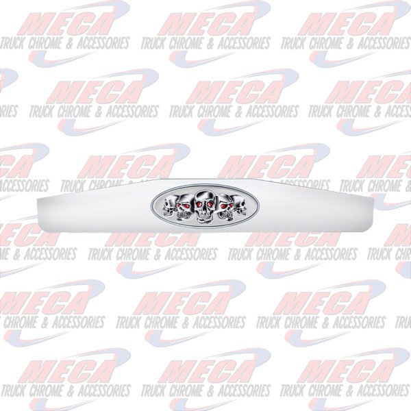 BOTTOM WEIGHT CHROME 4"X24" W/ OVAL EMBLEM SKULL