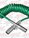 ELECTRIC TRAILER CABLE 7 WAY COILED GREEN 15'