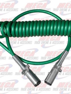 ELECTRIC TLR CABLE 7W COILED GREEN 15' W/1LONG END