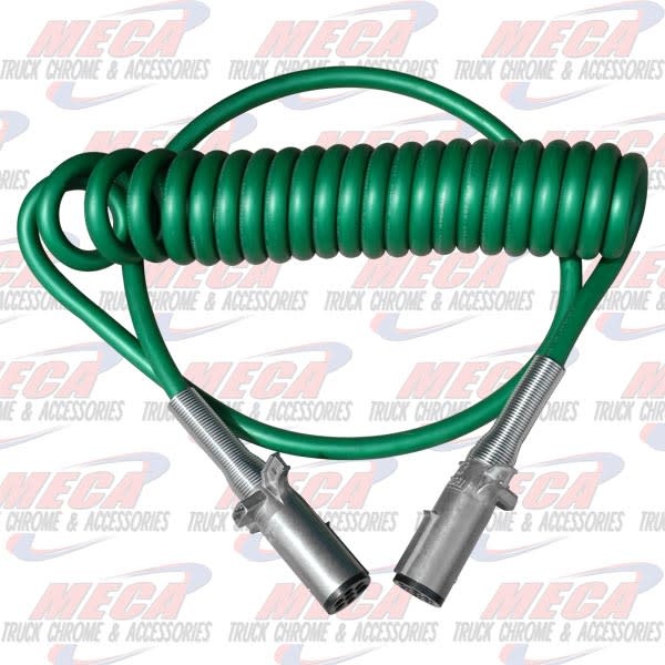ELECTRIC TLR CABLE 7W COILED GREEN 15' W/1LONG END