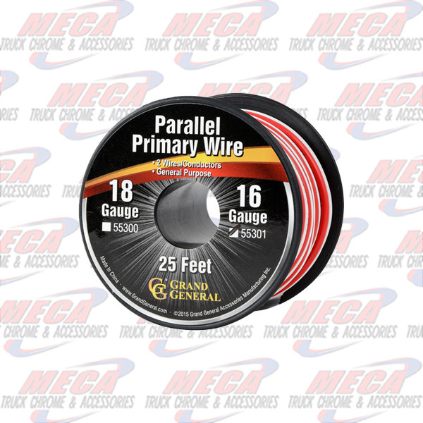 16GA PARALLEL PRIMARY WIRE, 2 WIRES, 25FT/ROLL