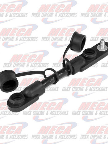 Battery Cables - Molded With Caps, 2/0 GA, 7", Bla