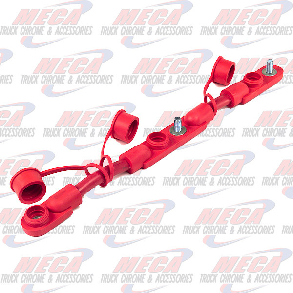 Battery Cables - Molded With Caps, 2/0 GA, 14",ReD