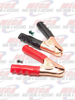 BOOSTER CLAMP, 900 AMP, PAR. JAW, BLACK/RED, PK 2