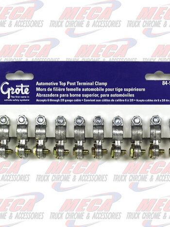 AUTOMOTIVE CLAMP TERMINAL, 6-2/0 GA, CARD OF 10