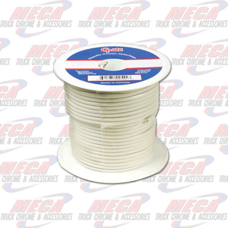 PRIMARY WIRE, 14 GAUGE, WHITE, 100 FT SPOOL