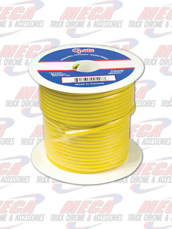 PRIMARY WIRE, 14 GAUGE, YELLOW, 100 FT SPOOL