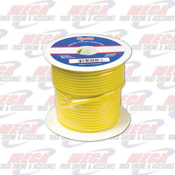 PRIMARY WIRE, 14 GAUGE, YELLOW, 100 FT SPOOL