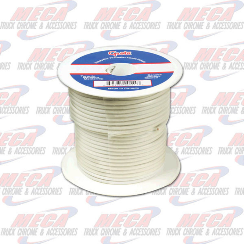 PRIMARY WIRE, 18 GAUGE, WHITE, 25 FT SPOOL