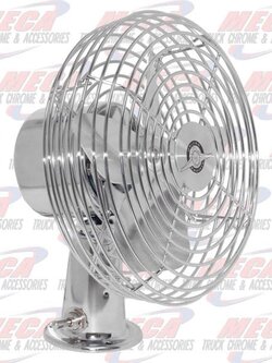 FAN H. DUTY CHROME 6" 12V