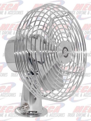 FAN H. DUTY CHROME 6" 12V