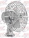 FAN H. DUTY CHROME 6" 12V