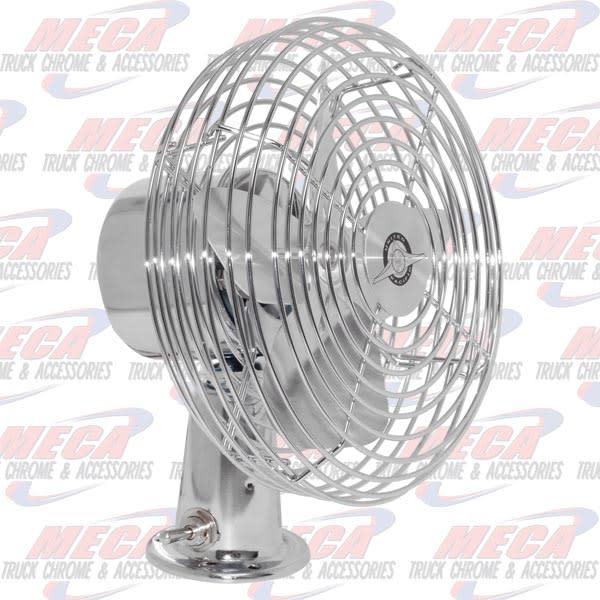 FAN H. DUTY CHROME 6" 12V
