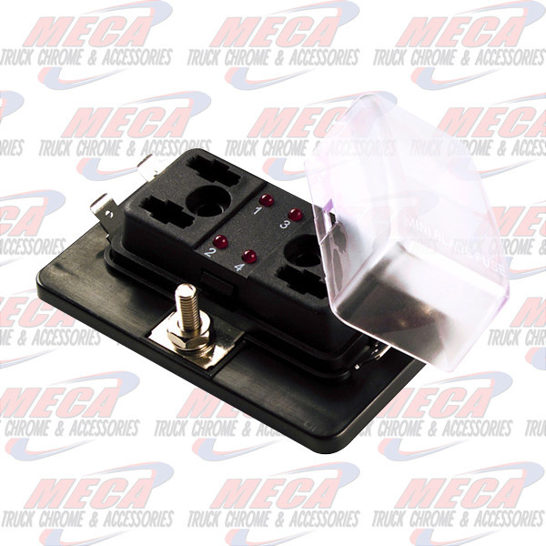 LED FUSE PANEL, ATO/ATC, 4 SLOT & COVER