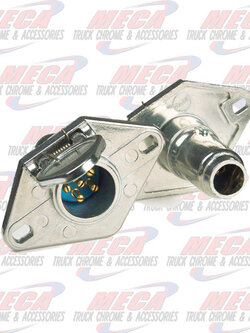 TRAILER SOCKET, 6 POLE, ENCLOSED TERM, DIE CAST