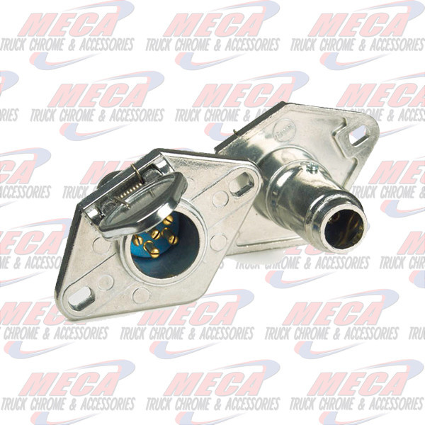 TRAILER SOCKET, 6 POLE, ENCLOSED TERM, DIE CAST