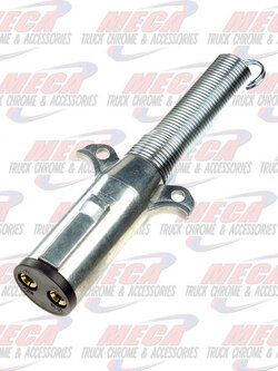 TRAILER PLUG WITH SPRING, 2 POLE, PK 1