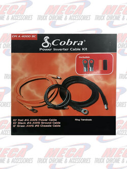 POWER INVERTER CABLES 10' #4 RED, #4 BLACK, #8 GRN