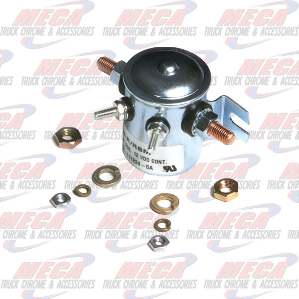 SOLENOID RELAY, 100 AMP, 12V, CONTINUOUS DUTY, 4 TERMINA