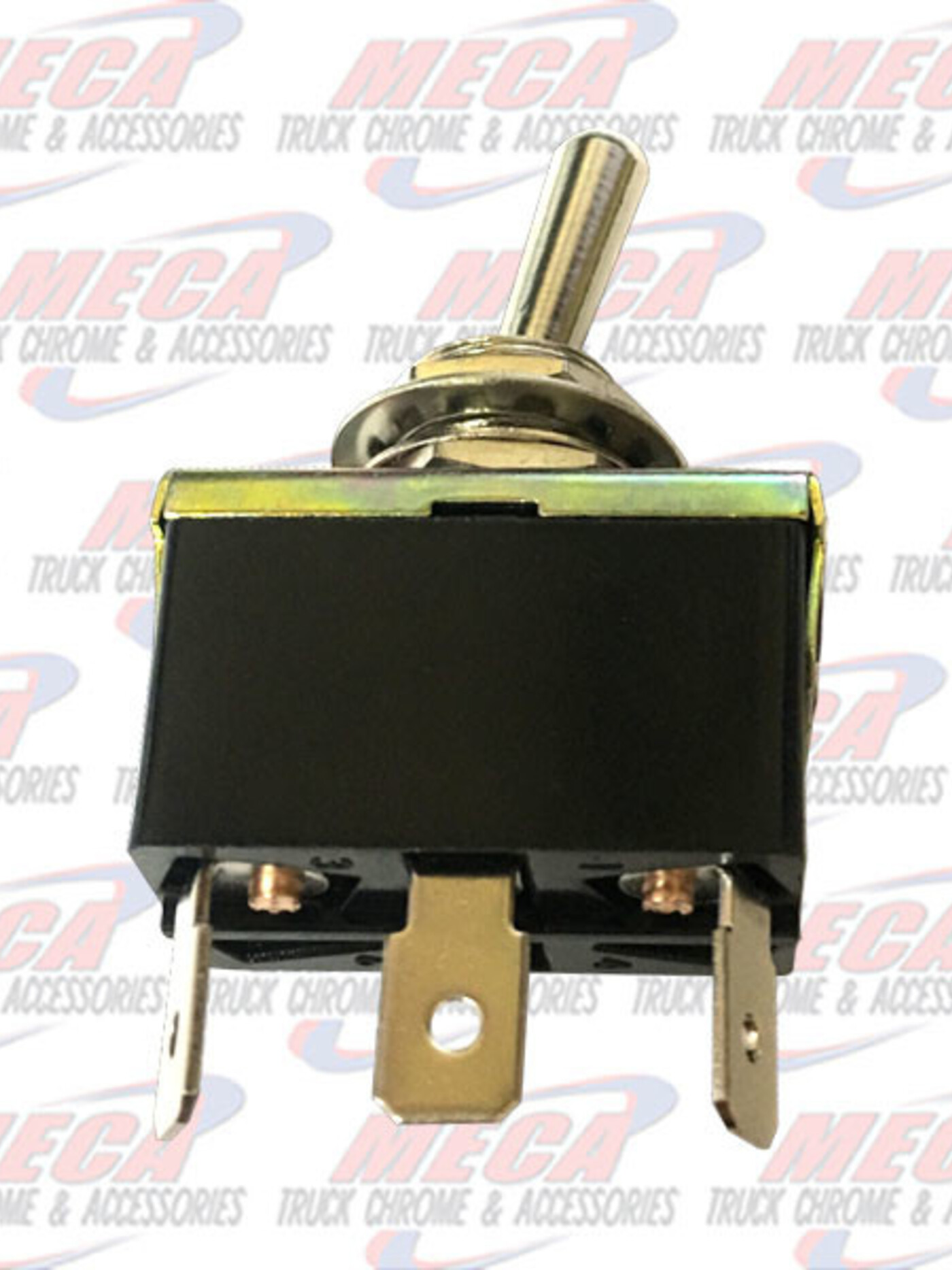 TOGGLE SWITCH ON/OFF 3 PRONG PUSH - Meca Truck Chrome