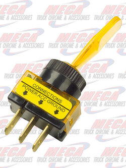 TOGGLE, ON/OFF, GLOW, 20 AMP, AMBER