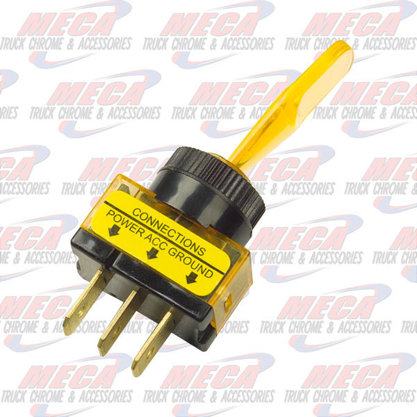 TOGGLE, ON/OFF, GLOW, 20 AMP, AMBER