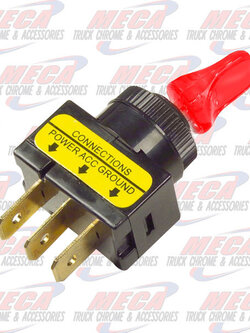 TOGGLE, ON/OFF,  D/BILL, 20 AMP, RED