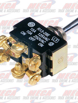 TOGGLE SWITCH, 15 AMP, 6 SCREW, ON/OFF/ON