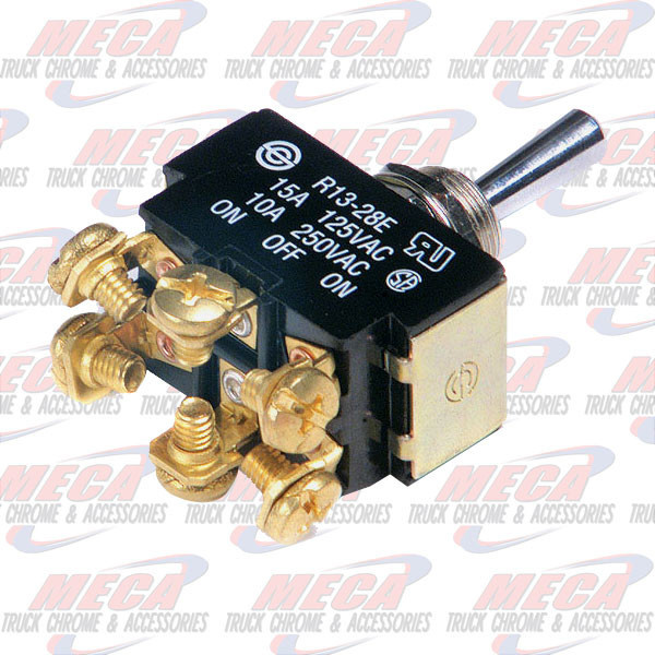 TOGGLE SWITCH, 15 AMP, 6 SCREW, ON/OFF/ON