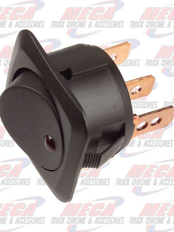 ROCKER SWITCH, LED, 25 AMP, 3 BLADE, 7/8" DIA.,