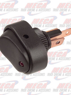 ROCKER SWITCH, LED, 30 AMP, 3 BLADE, 1/2" DIA.