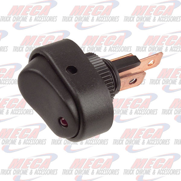 ROCKER SWITCH, LED, 30 AMP, 3 BLADE, 1/2" DIA.