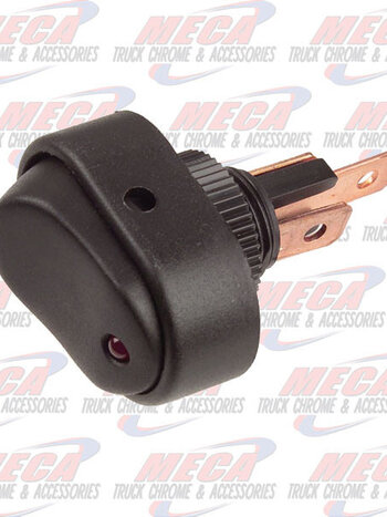ROCKER SWITCH, LED, 25 AMP, 3 BLADE, 7/8" DIA.,
