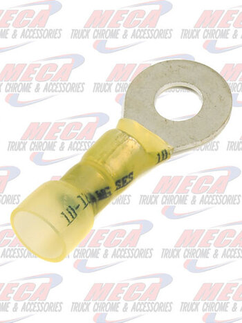 CRIMP & SOLDER RING, 12-10 GA, 1/4", PK 6