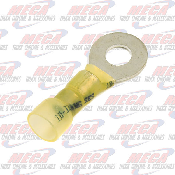 CRIMP & SOLDER RING, 12-10 GA, 1/4", PK 6