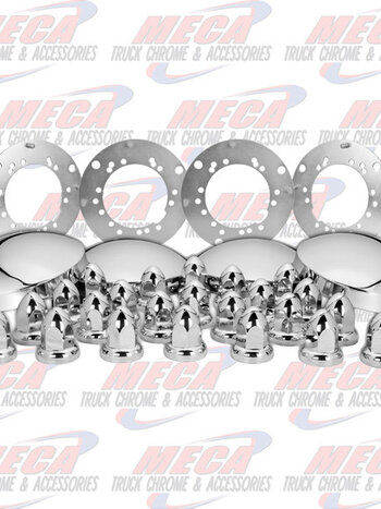 CCOMPLETE TRAILER CHROME METAL WHEEL ACCESSORY KIT