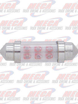 DOME LED BULB RED 10MM X 36MM 2PK