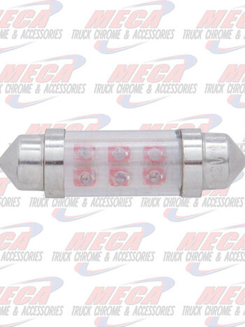 DOME LED BULB RED 10MM X 36MM 2PK