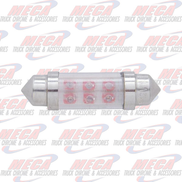 DOME LED BULB RED 10MM X 36MM 2PK