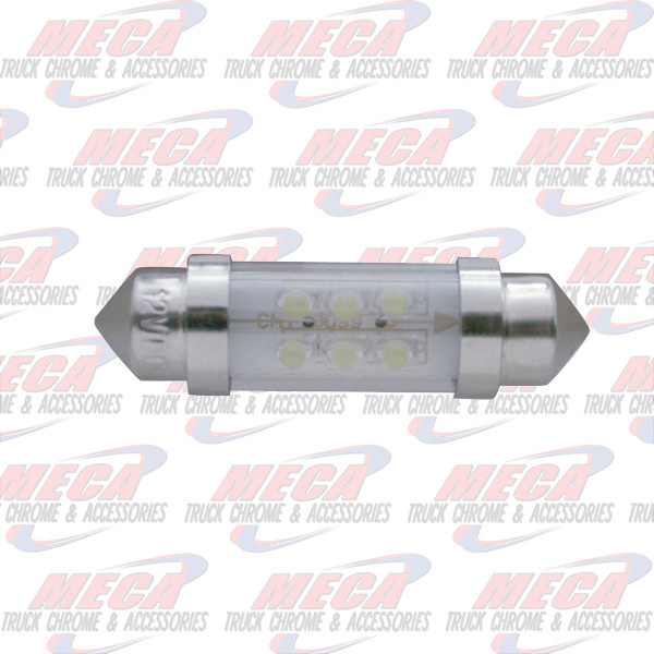 DOME LED BULB WHITE 10MM X 36MM 2PK