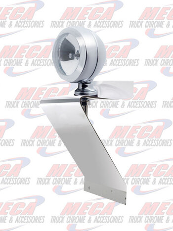 TRIANGLE LIGHT BKT W/ CLEAR CHROME HALOGEN ONLY