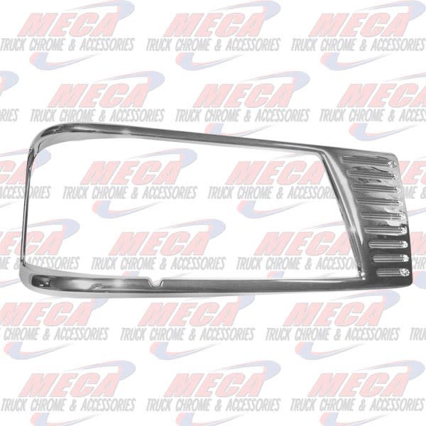 HEADLAMP BEZEL PB 377 CHROME PASSENGER SIDE
