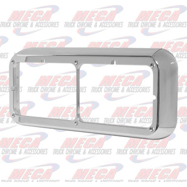 CHROME HEADLIGHT BEZEL RECTANGULAR DUAL
